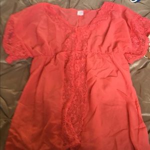 Beautiful coral swim coverup. NEW size L
